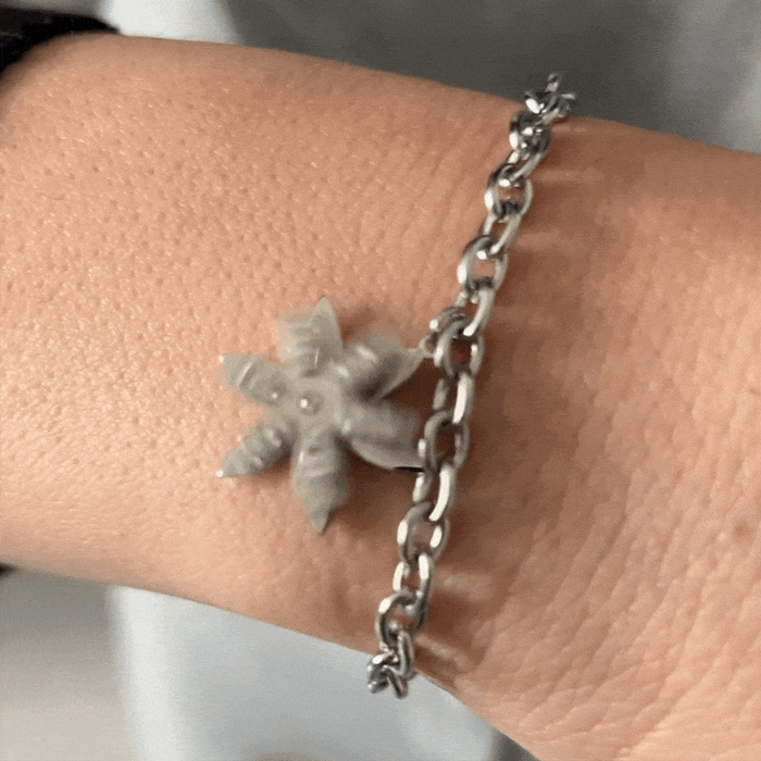 BRACCIALE DONNA IN ACCIAIO FIORE DELLA VITA GIREVOLE