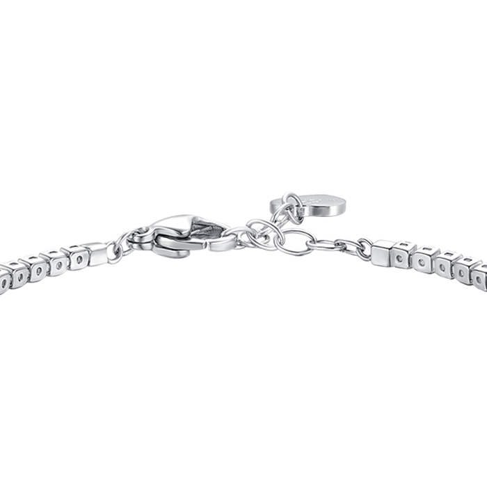 BRACCIALE TENNIS DONNA IN ACCIAIO CON ZIRCONI ROSA
