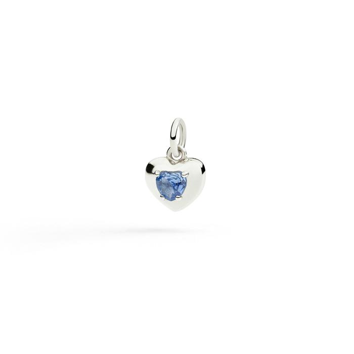 CIONDOLO CUORE ARGENTO & ZAFFIRO SINTETICO