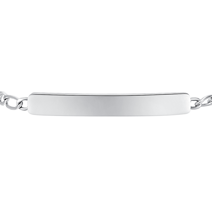 BRACCIALE BAMBINO IN ACCIAIO CON PIASTRA