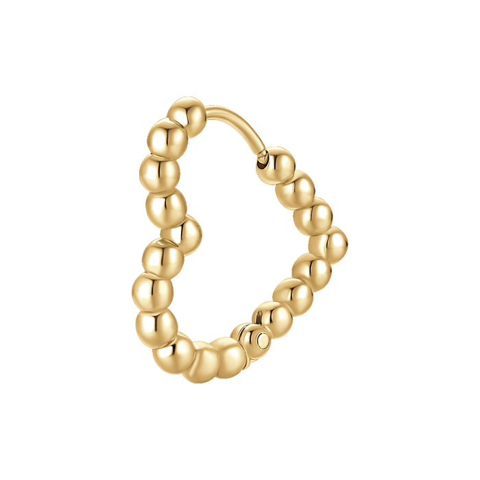 MONO ORECCHINO DONNA IN ACCIAIO IP GOLD MOTIVO A SFERE