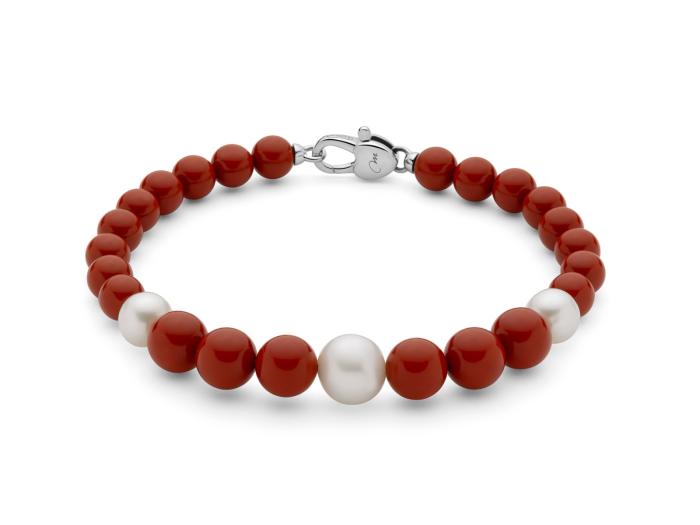 Bracciale pasta di corallo rosso