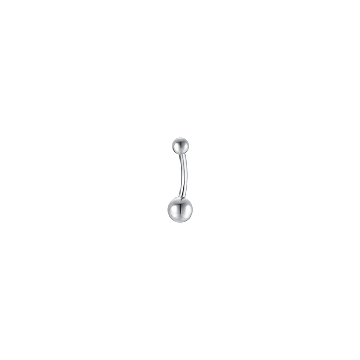 PIERCING OMBELICO DONNA IN ACCIAIO CON SFERE IN ACCIAIO