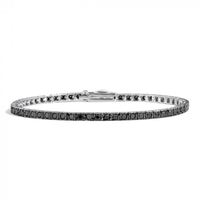 Bracciale tennis face cube br neri 2.15