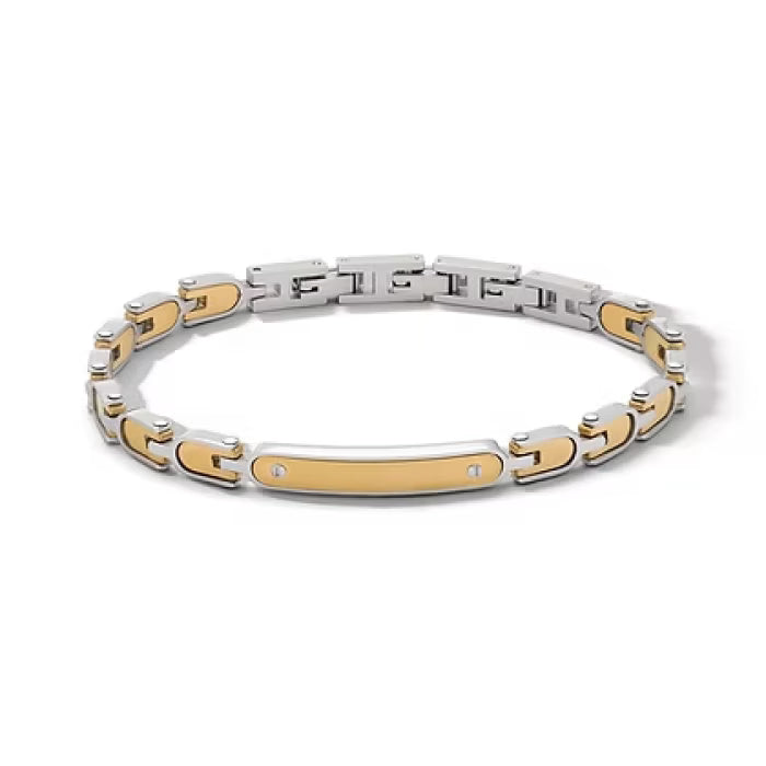Bracciale in Acciaio e Pvd giallo