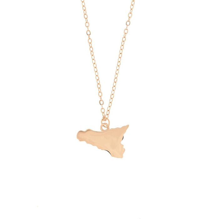 Collana in Argento 925 con regione Sicilia