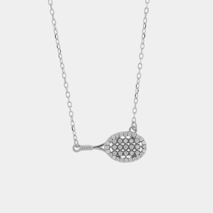 Collana in Argento 925  con ciondolo racchetta