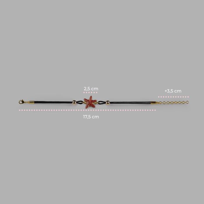 Bracciale Cordino Stella Marina Rossa