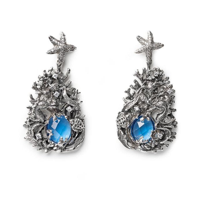 Orecchini  Acqua Siamite Blu Nude