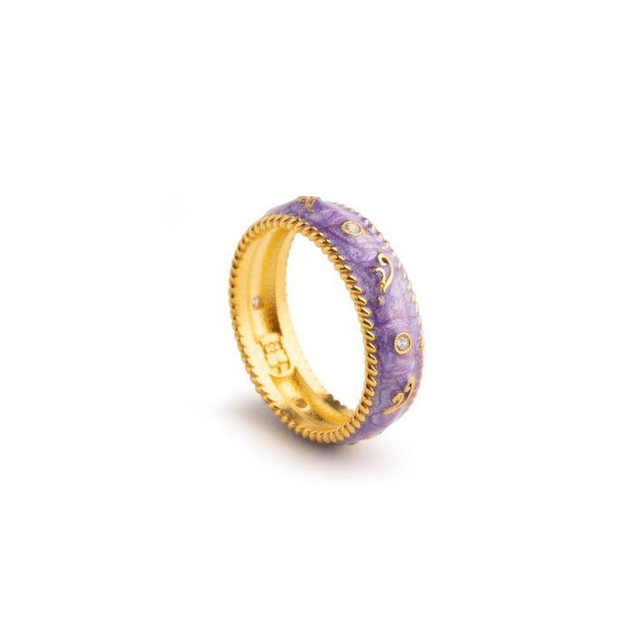 Anello Onda lapilli fascia piccola