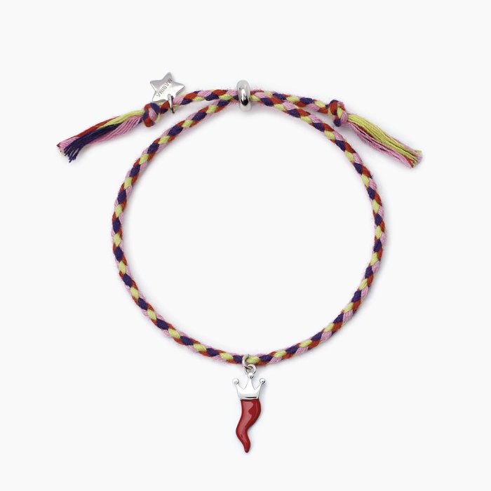 Bracciale cordino con cornetto RED PEPPER
