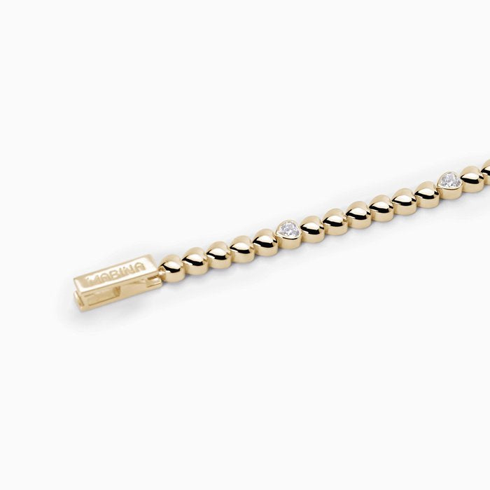 Bracciale argento dorato con cuori PENSIERO STUPENDO