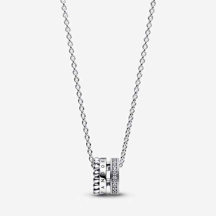 Collana con Logo, Pavé e Sfere