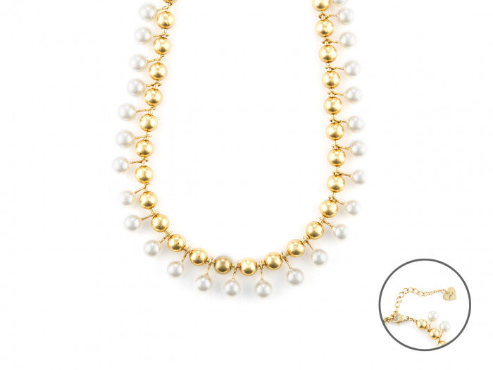 Collana laminata  perle