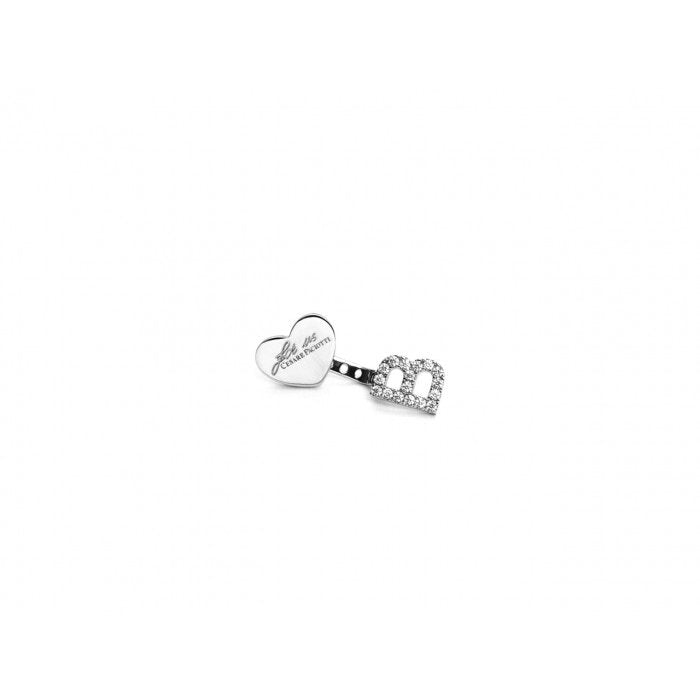 Orecchino pendente doris lettera B strass
