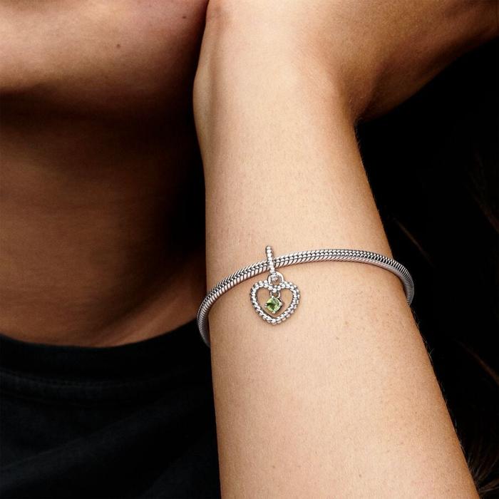 Charm Pendente Cuore Verde Agosto