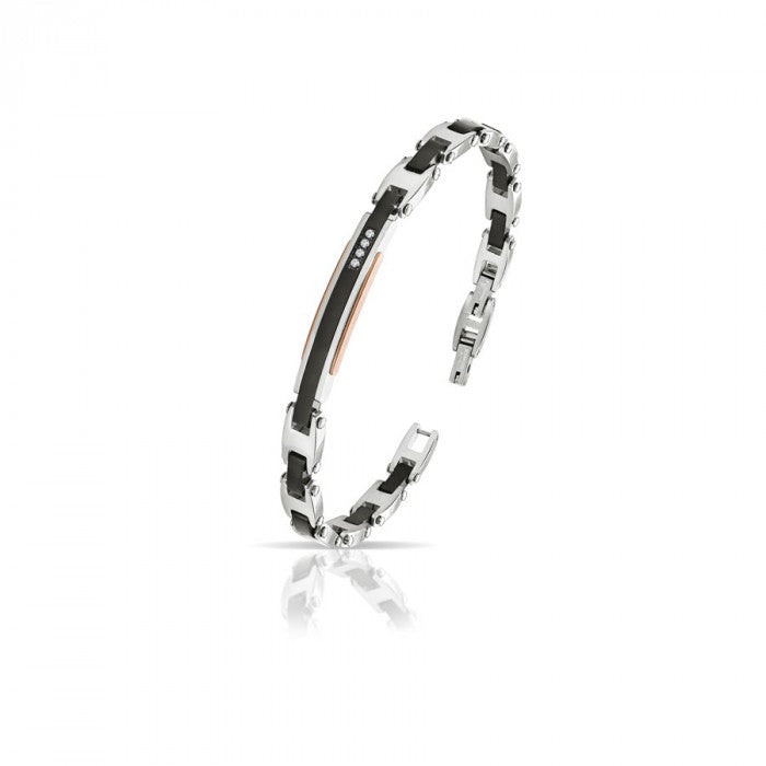 Bracciale piastra ip nero br  0.07