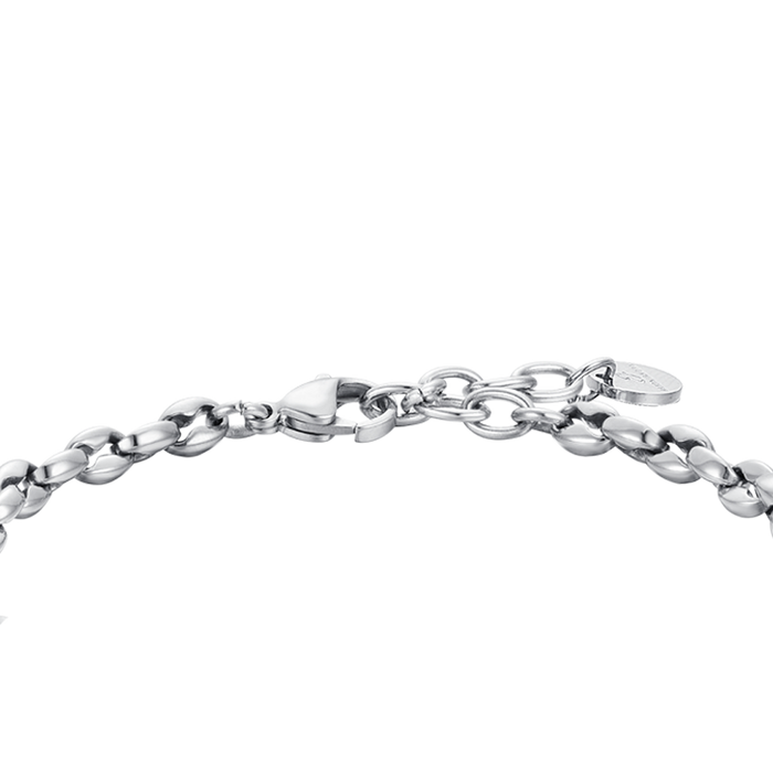 BRACCIALE UOMO IN ACCIAIO CON ANCORA IP ROSE