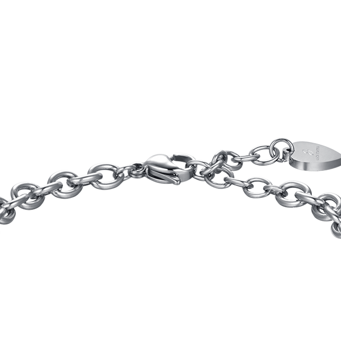 BRACCIALE DONNA IN ACCIAIO LE AMICHE SONO LE SORELLE CHE TI SCEGLI CON SMALTO