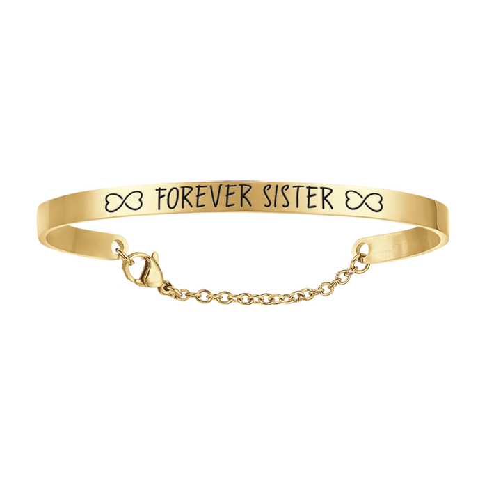 BRACCIALE DONNA IN ACCIAIO DORATO CON FOREVER SISTER