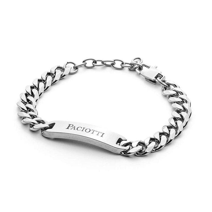 Bracciale maglia groumette con piastra