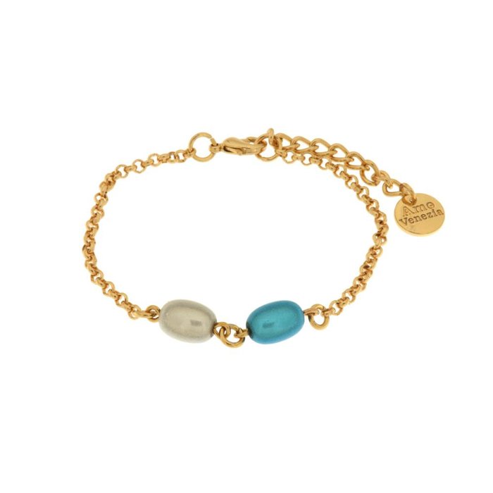 Bracciale in Metallo con cristalli ispirati al vetro di Murano
