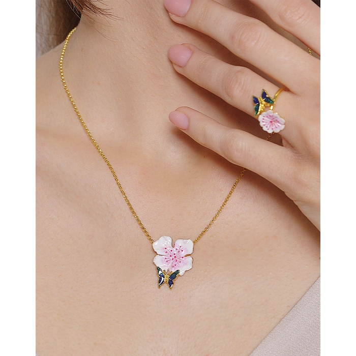 Anello Farfalla/Fiore di pesco